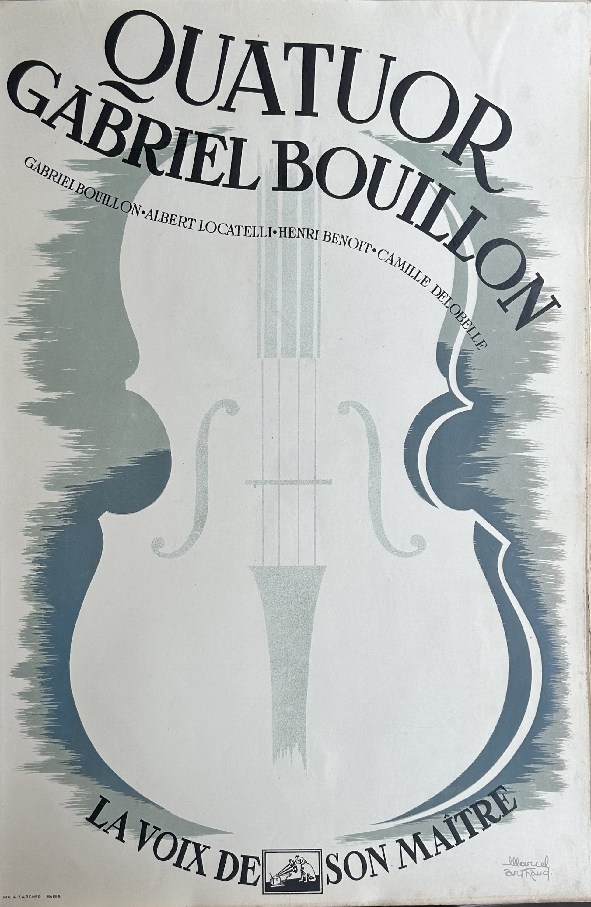 Blank printing proof poster with performers' names and sponsor filled out along top and bottom.