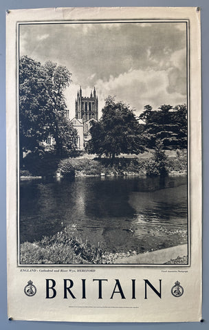 Link to Britain: Cathedral and River Wye HerefordGreat Britain, c. 1950s Product