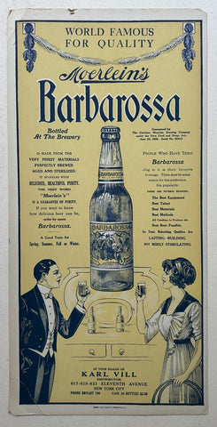 Link to  Moerlein's Barbarossa1USA, c. 1930s  Product