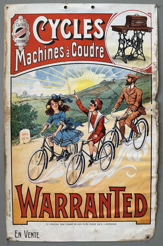 Link to Cycles Machines à Coudre Warranted PosterFrance, c. 1910s Product