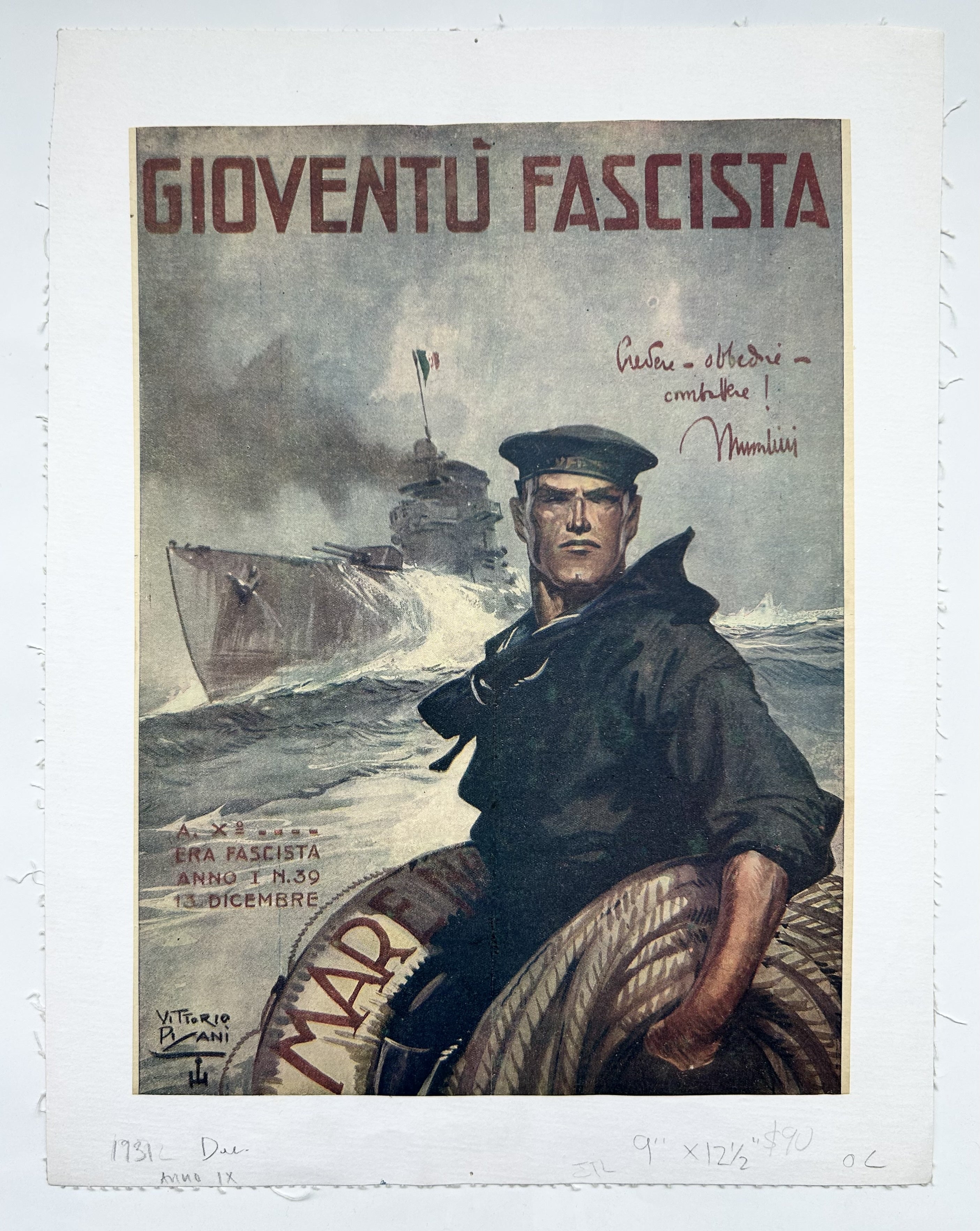 Gioventu Fascista Magazine - December 1931, Vol. 39