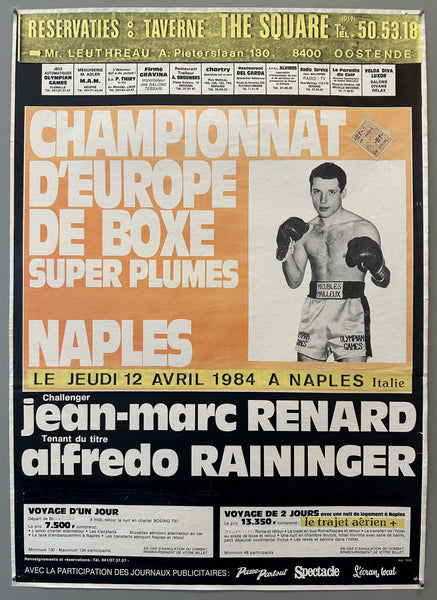 Championnat D'Europe de Boxe Super Plumes Naples Poster – Poster