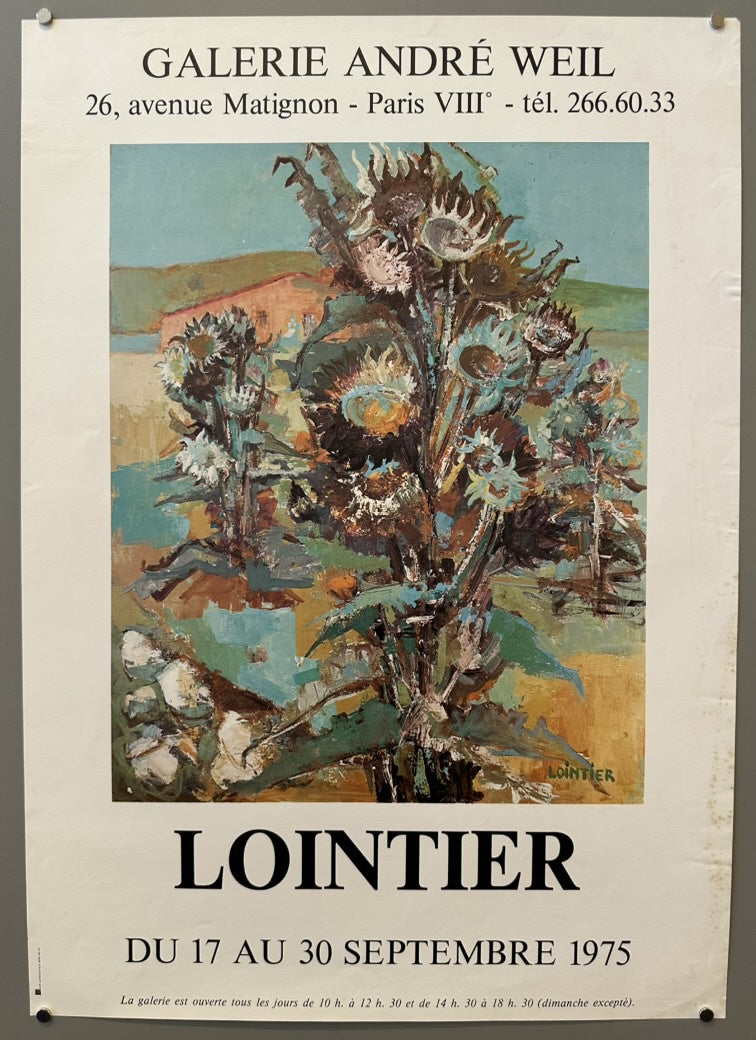 an exhibition announcement for an artist named Lointier at the Galerie André Weil in Paris.