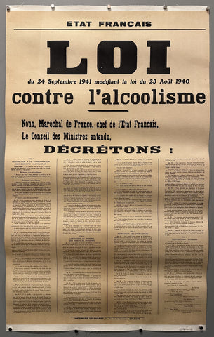 Link to  Etat Français LoiFrance, 1941  Product