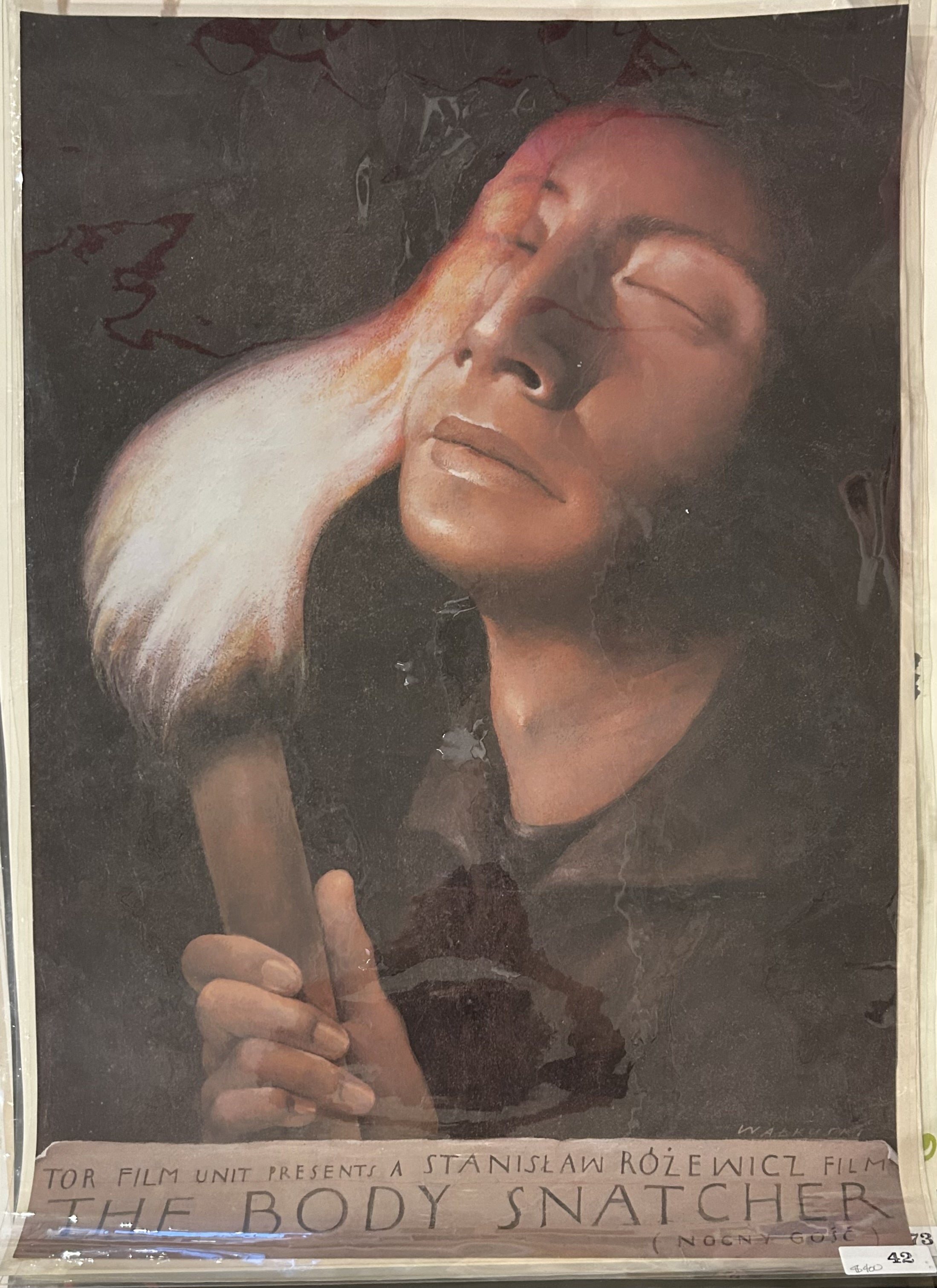 man has fire on his face