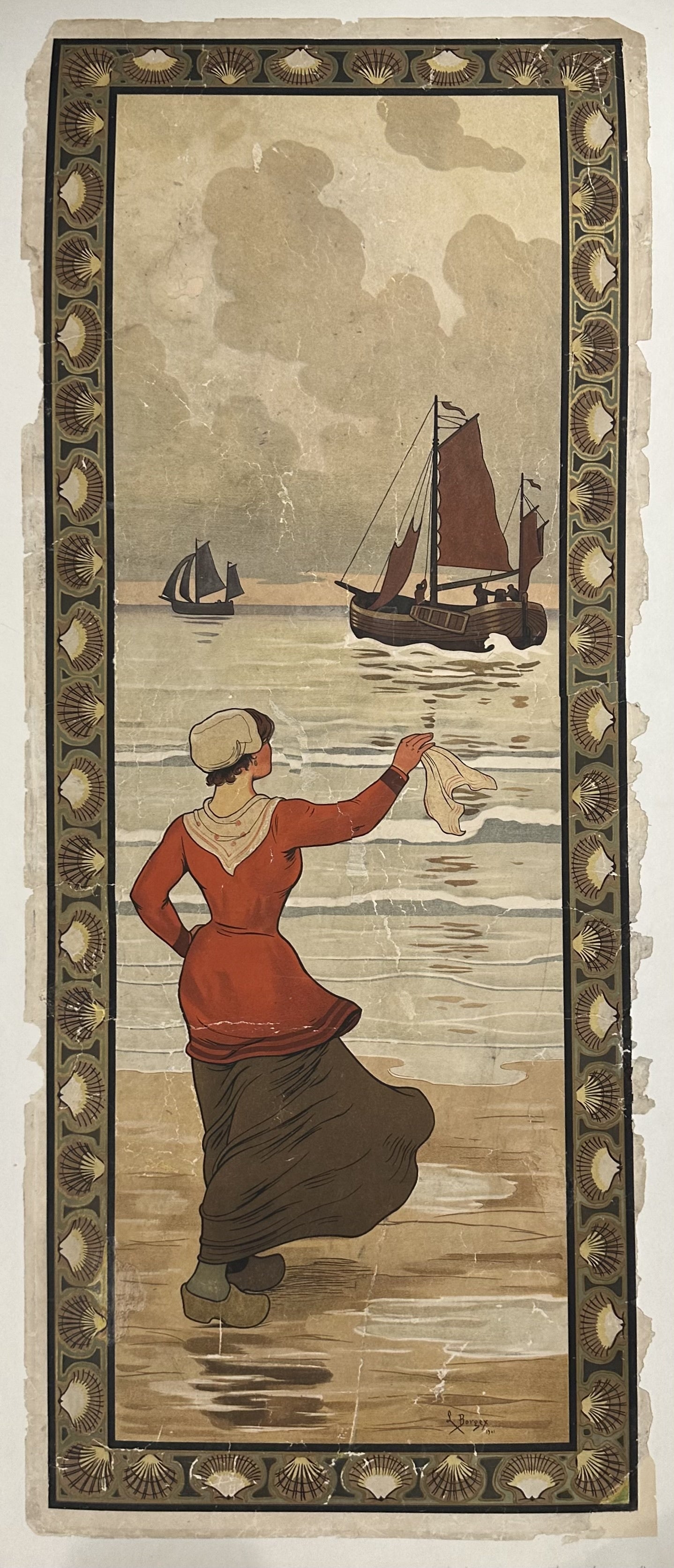 Sailor's Wife Waving Goodbye