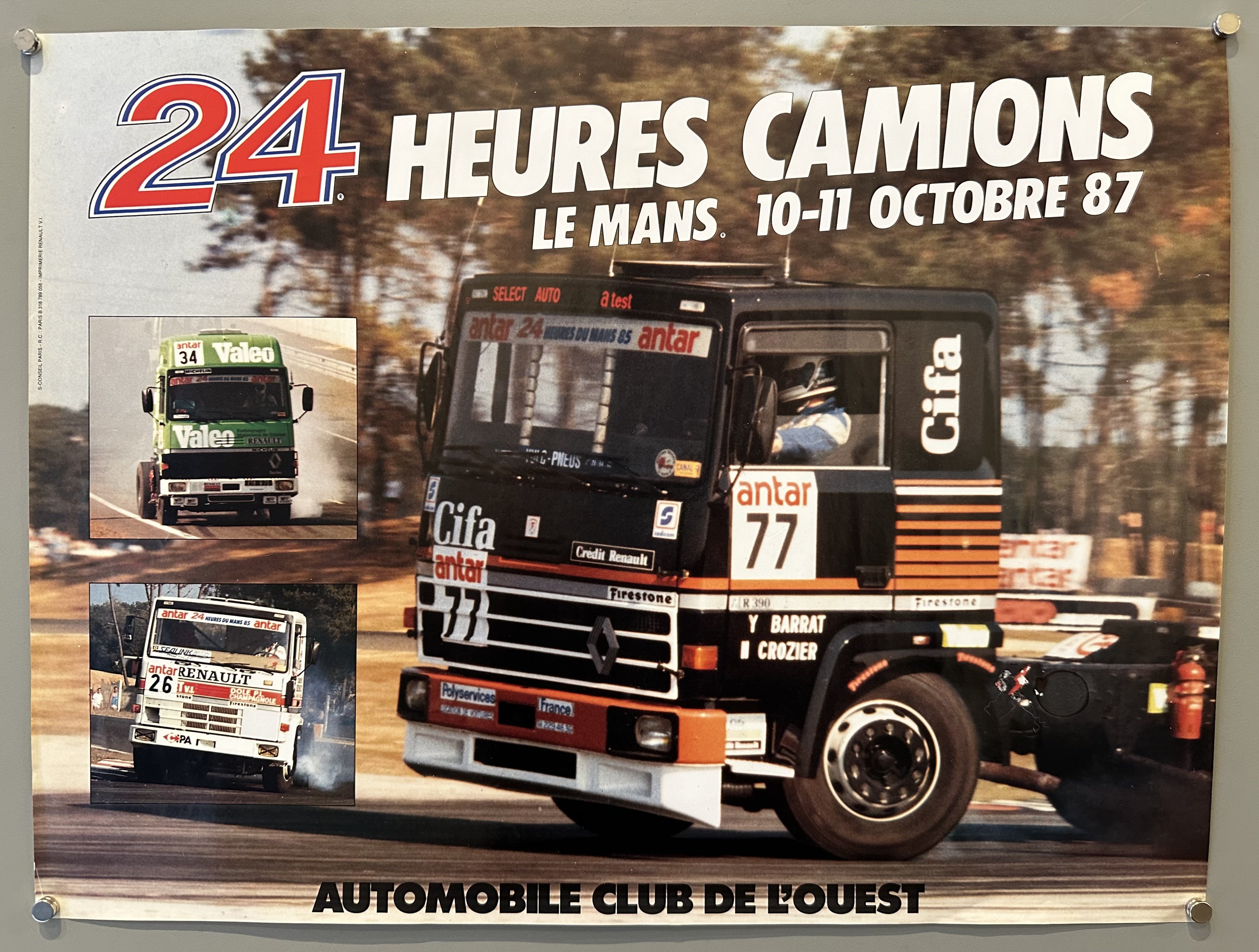 24 Heures Camions Le Mans 1987 Poster #1