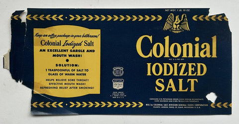 Link to  Colonial Iodized SaltUSA, c. 1940s  Product