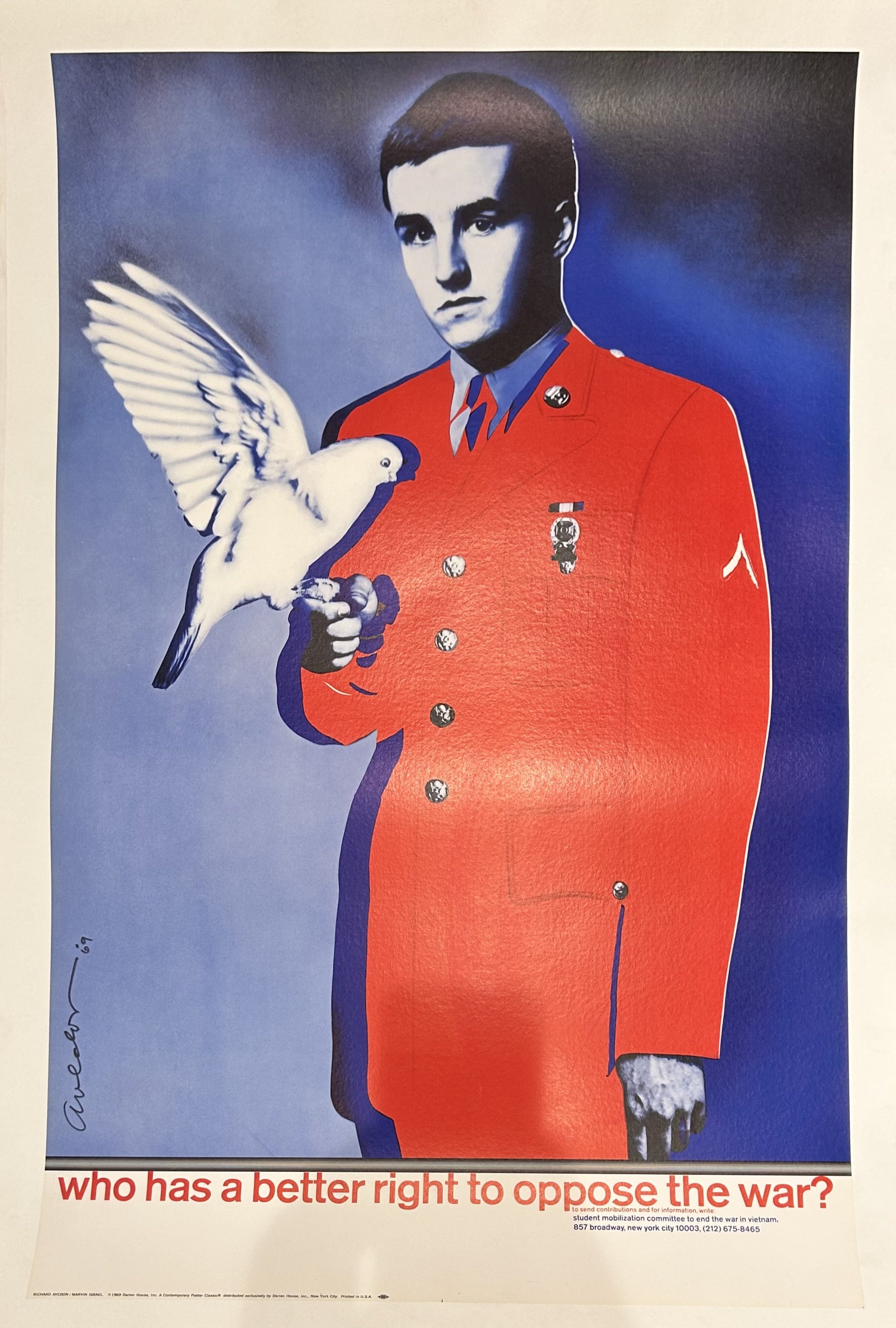 soldier holding a dove