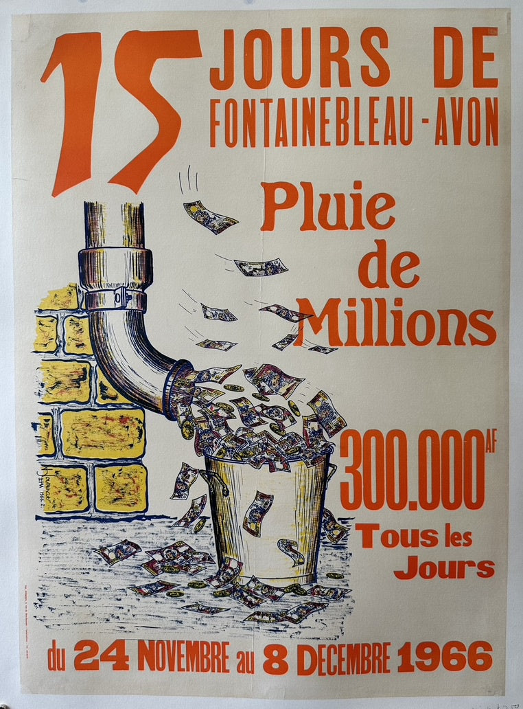 showing a tube realseing money in a bucket