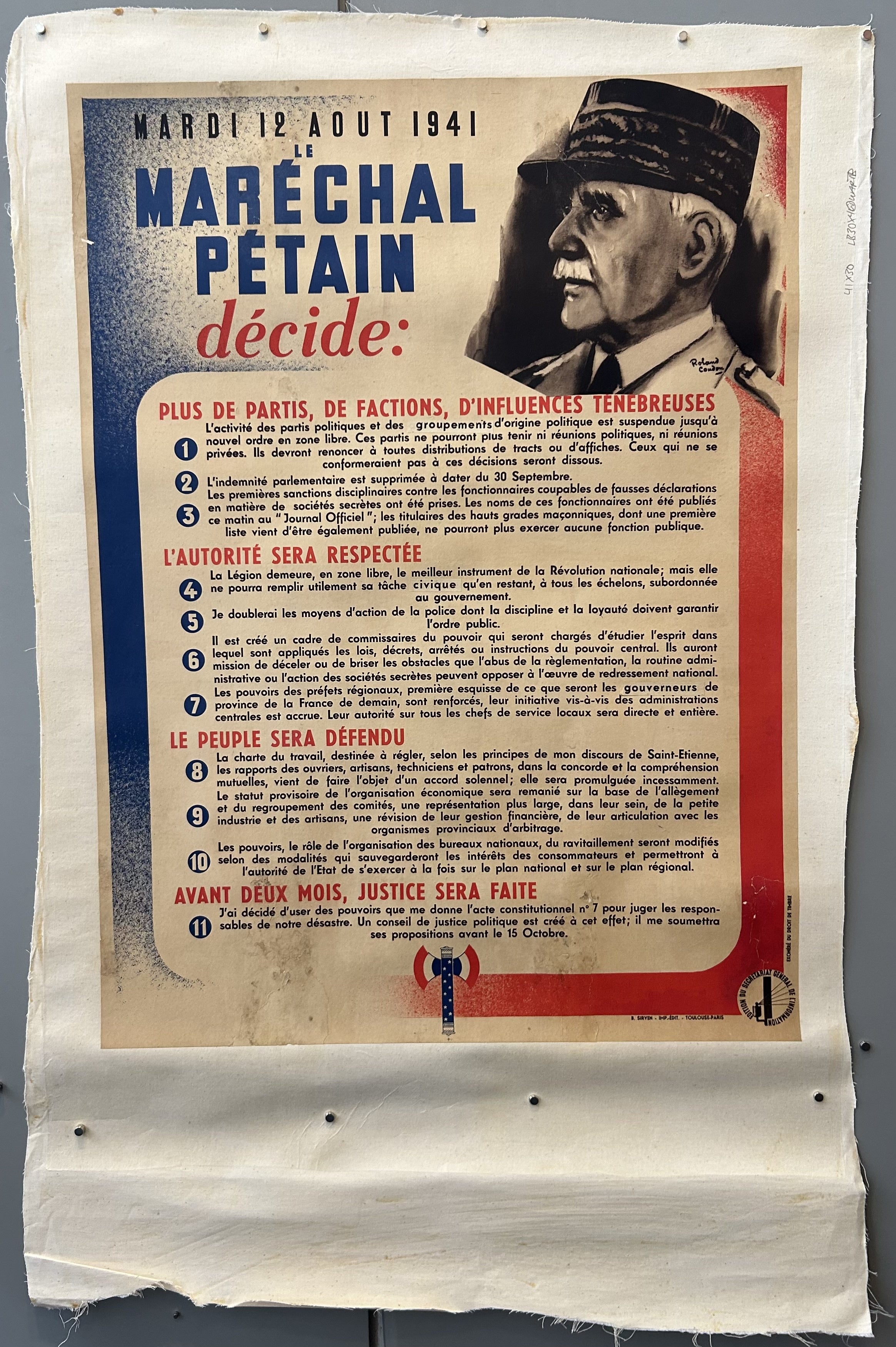 portrait with french colors