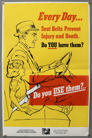 Link to Seat Belts Prevent Injury and Death PosterUnited States, c. 1950s Product