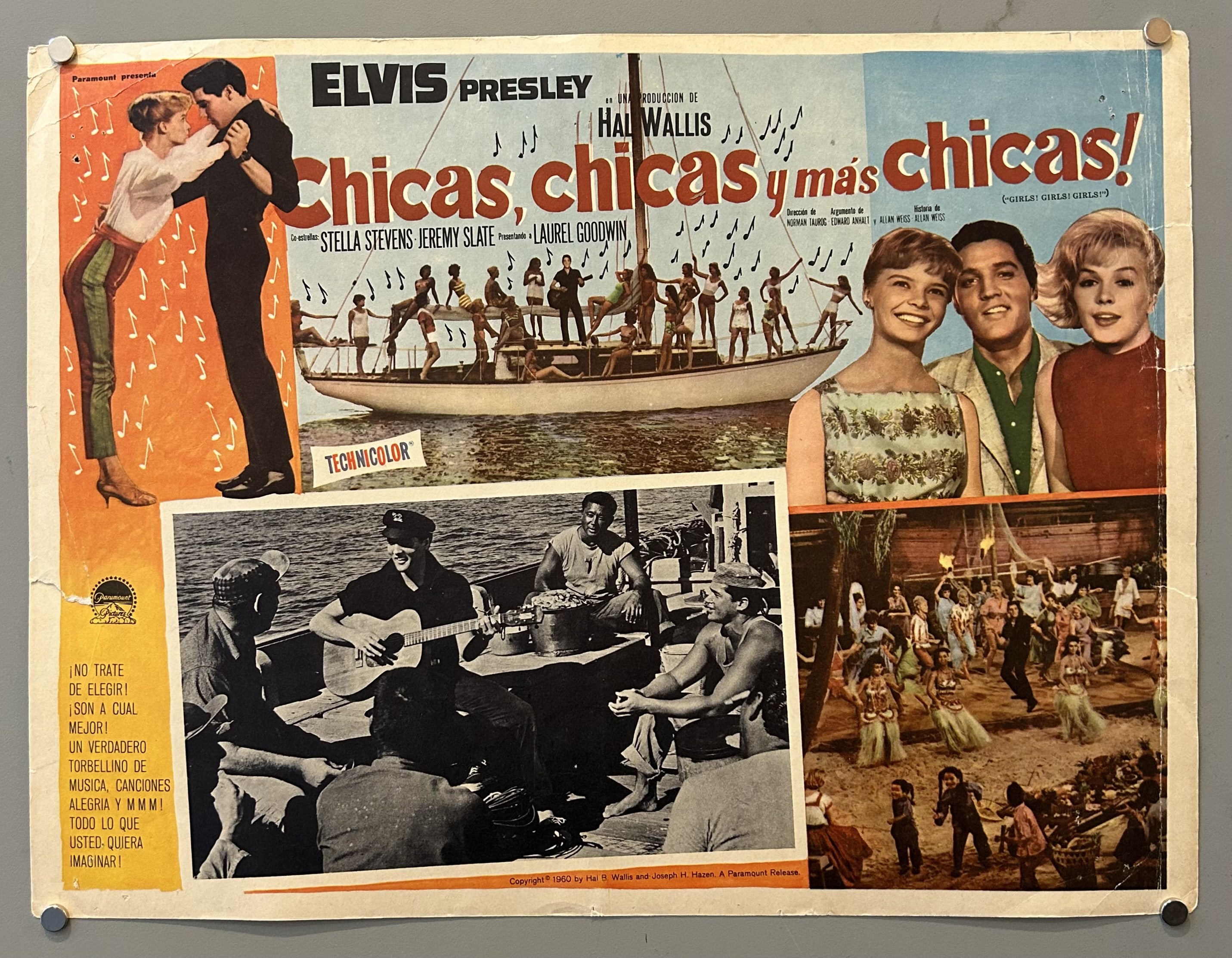 movie poster with elvis singing