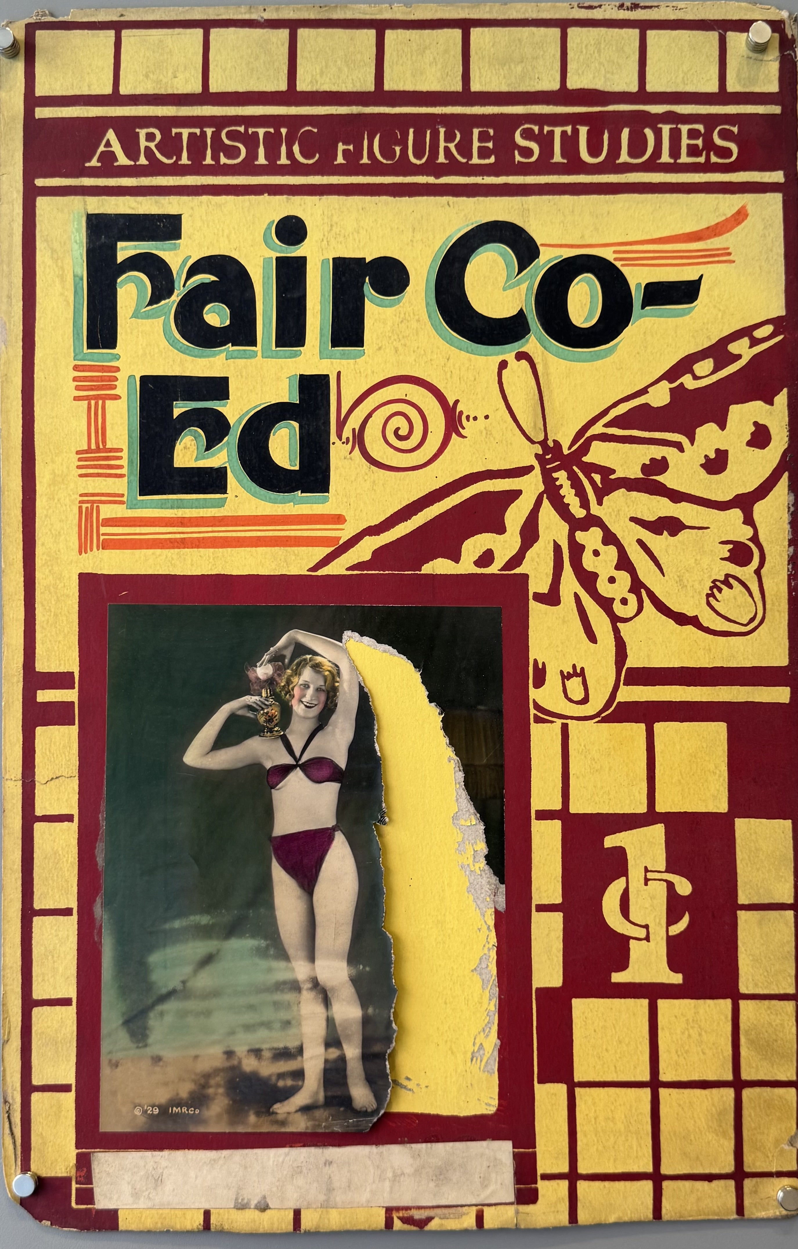 This image appears to be the cover of a publication titled "ARTISTIC FIGURE STUDIES Fair Co-Ed"