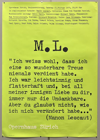 Link to  Manon LescautSwitzerland, c. 1975  Product