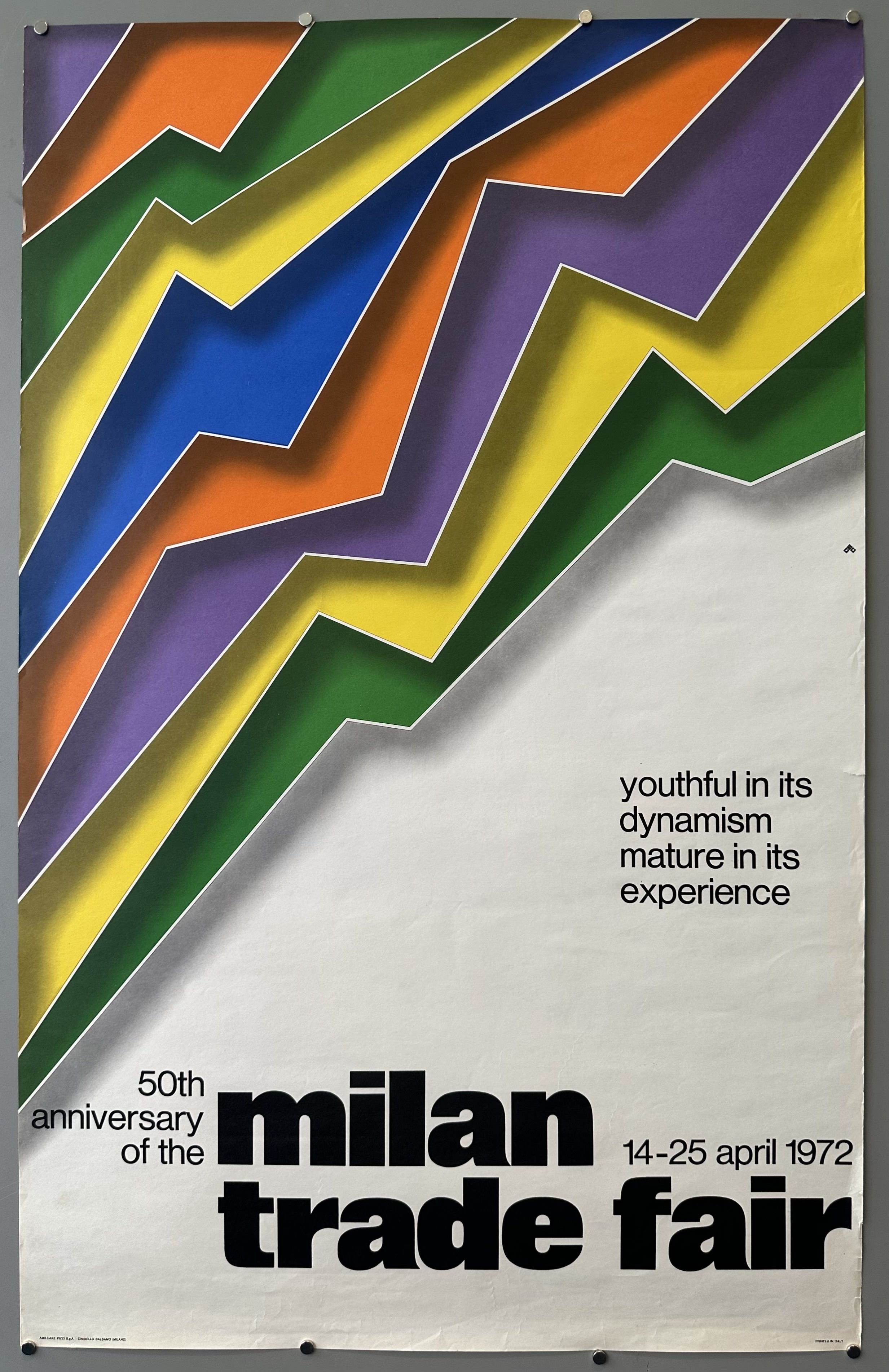 The printer of the 1979 Milan Trade Fair poster is not explicitly identified in the available information. However, this poster is part of a collection published by CBC, a well-known Italian advertising agency.