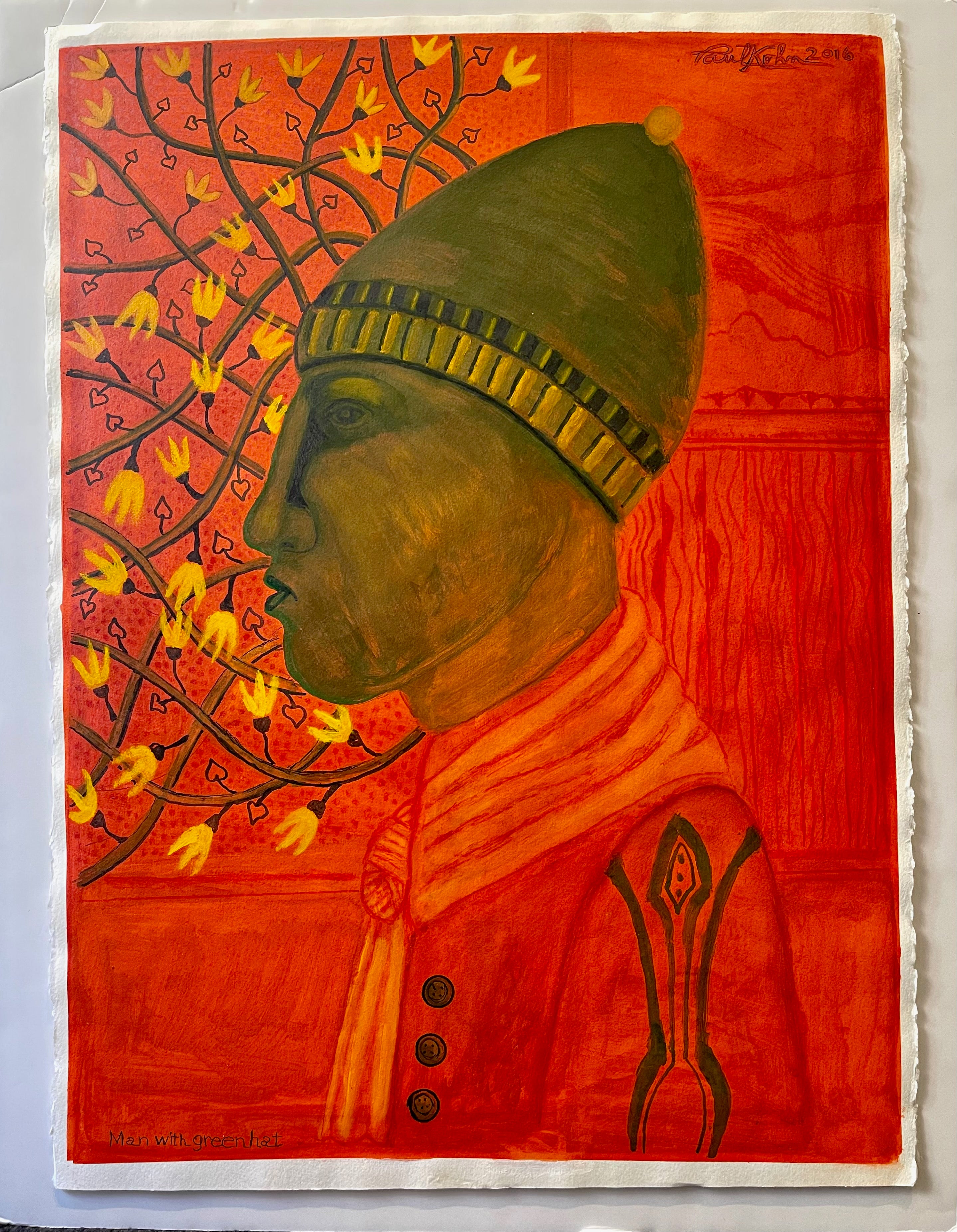 Paul Kohn 'Man with Green Hat' #212