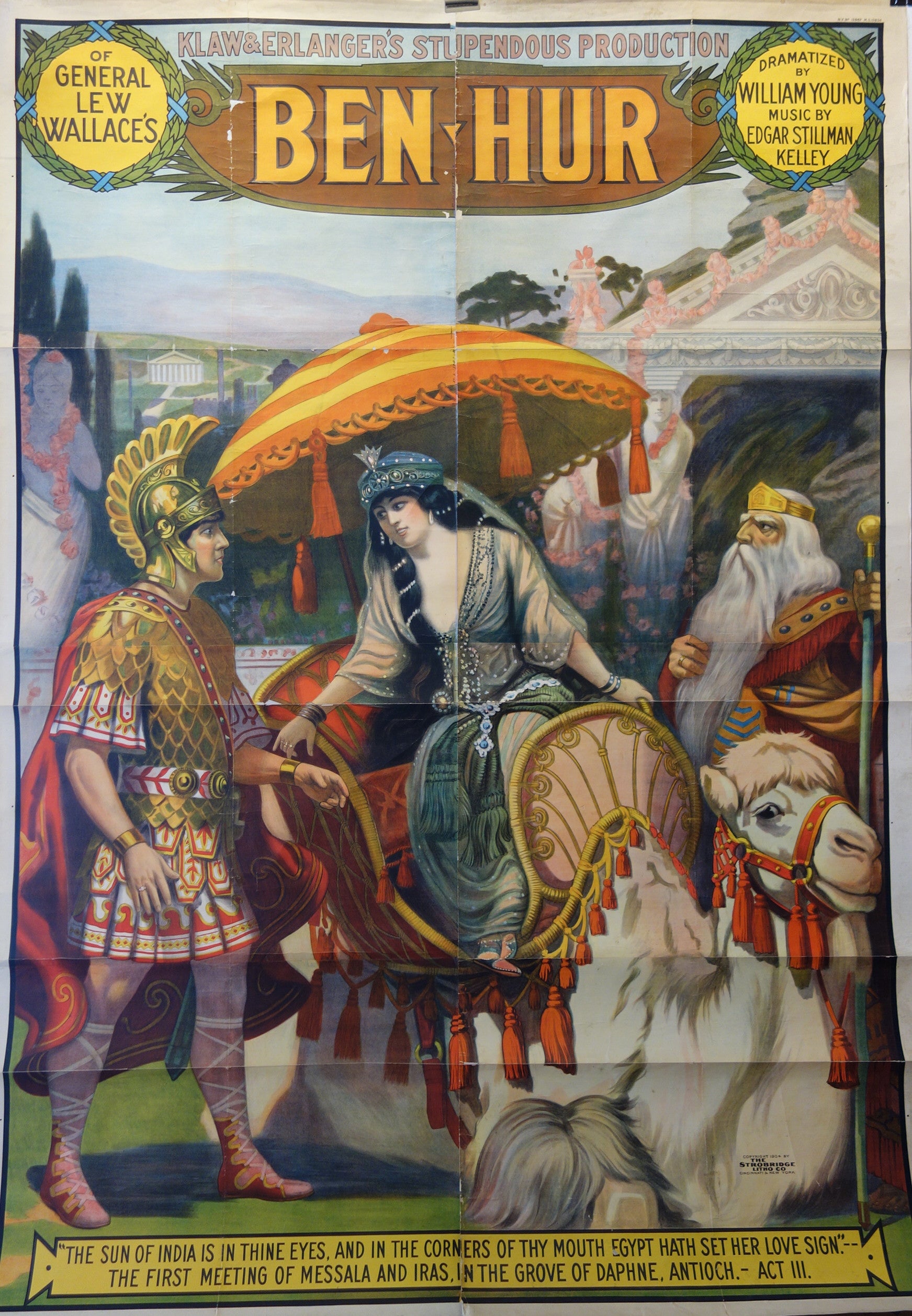 Ben Hur Original Play Poster ✓