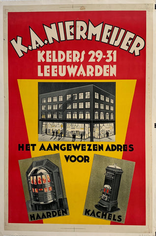 Link to K.A. Niermeijer Kelders 29-31 Leeuwarden Het Aangewezen Adres Voor Haarden KachelsNetherlands, C. 1925 Product
