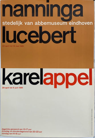 Link to  Nanninga Lucebert "stedelijk van abbemuseum eindhoven"Dutchland, 1961  Product