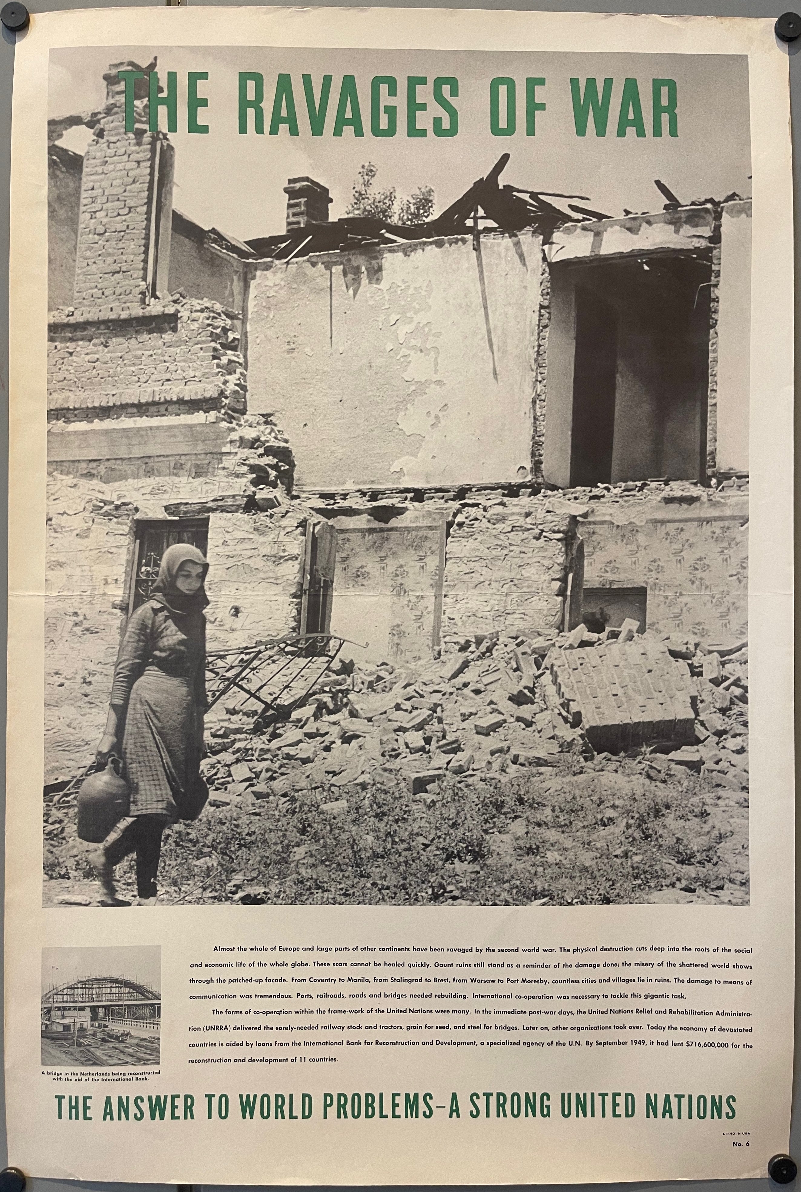 The Ravages of War - United Nations Poster