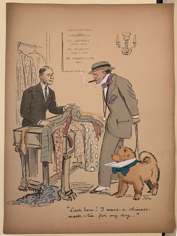Link to Sem - "Look here! I want a chinese neck-tie for my dog"✔France, C. 1890 Product