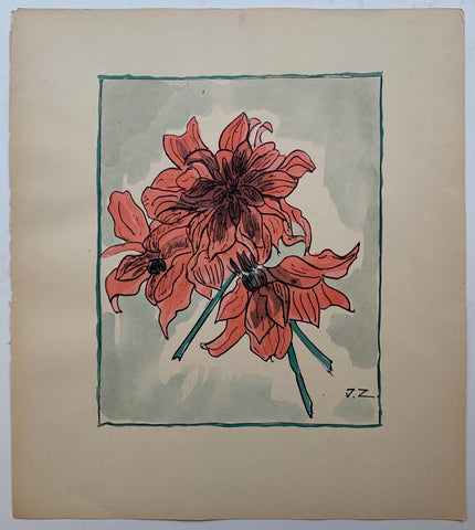 Link to  Pink Flowers #15 ✓J.Z, c. 1930  Product
