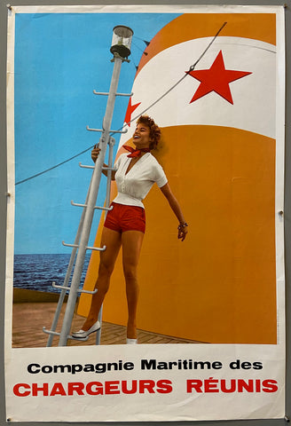 Link to  Compagnie Maritime des Chargeurs Réunis Poster ✓France, c. 1950  Product