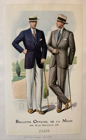 Link to  Parisian Men's Fashion PosterFrance, 1930.  Product