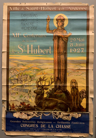Link to XIIe Centenaire de la Mort de St. Hubert PosterBelgium, c. 1927 Product