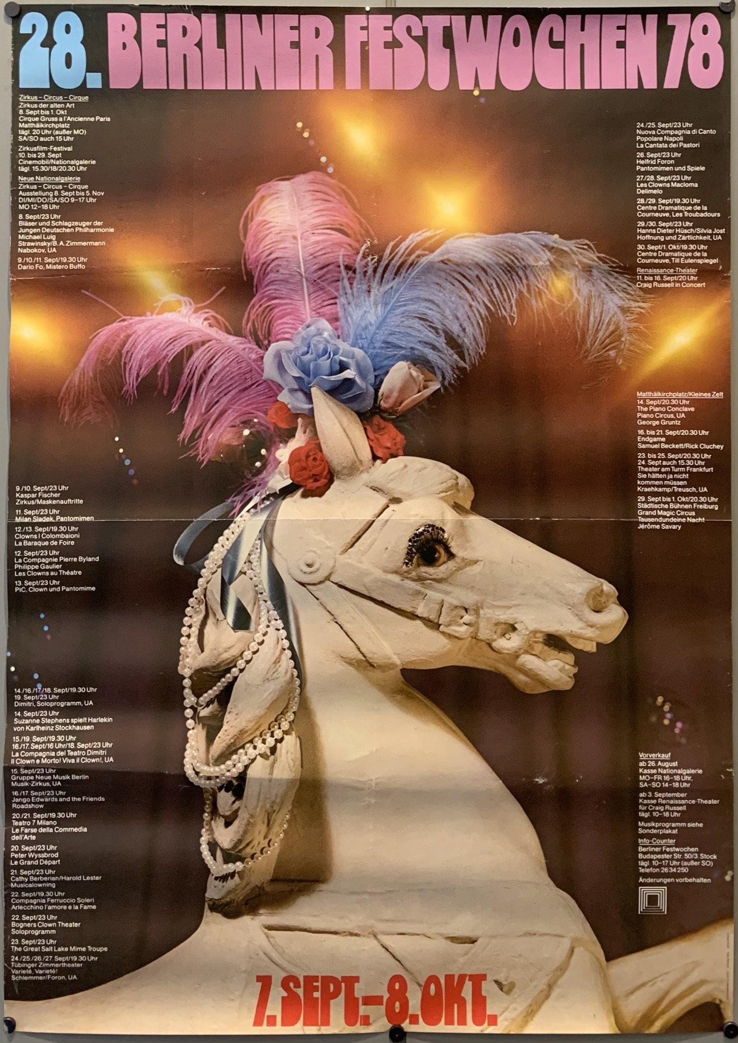 28. Berliner Festwochen 78 Poster - Poster Museum