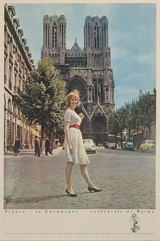 Link to France- La Champagne: Cathedrale de Reims ✓France, C. 1960 Product
