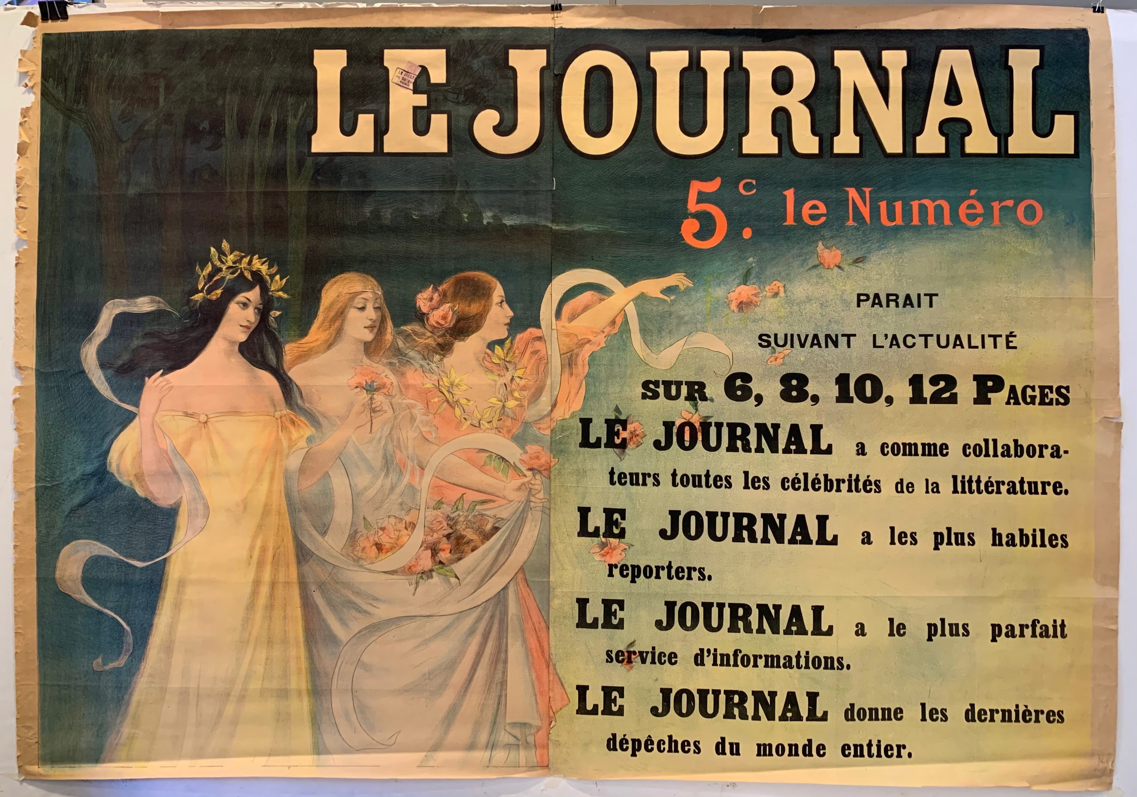 Poster advertising a French newspaper