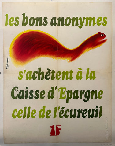 Link to  Caisse D'Epargne Squirrel Poster #1France, c. 1970  Product
