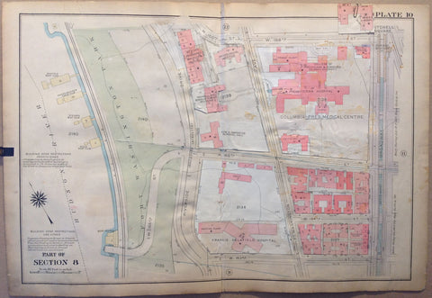 Link to NYC Bronx Map - Part of Section 8, Fort Washington Park & Hudson RiverU.S.A c. 1921 Product