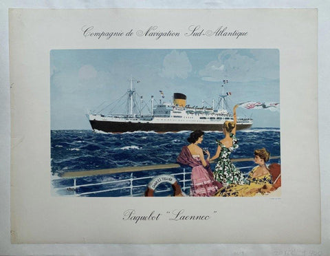 Link to Compagnie de Navigation Sud - Atlantique -- Paquebot "Laennec"c.1955 Product