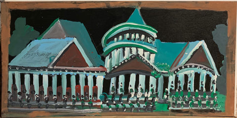Link to Mansion in Green and Blue #54, Jimmie Lee Sudduth PaintingU.S.A, c. 1995 Product