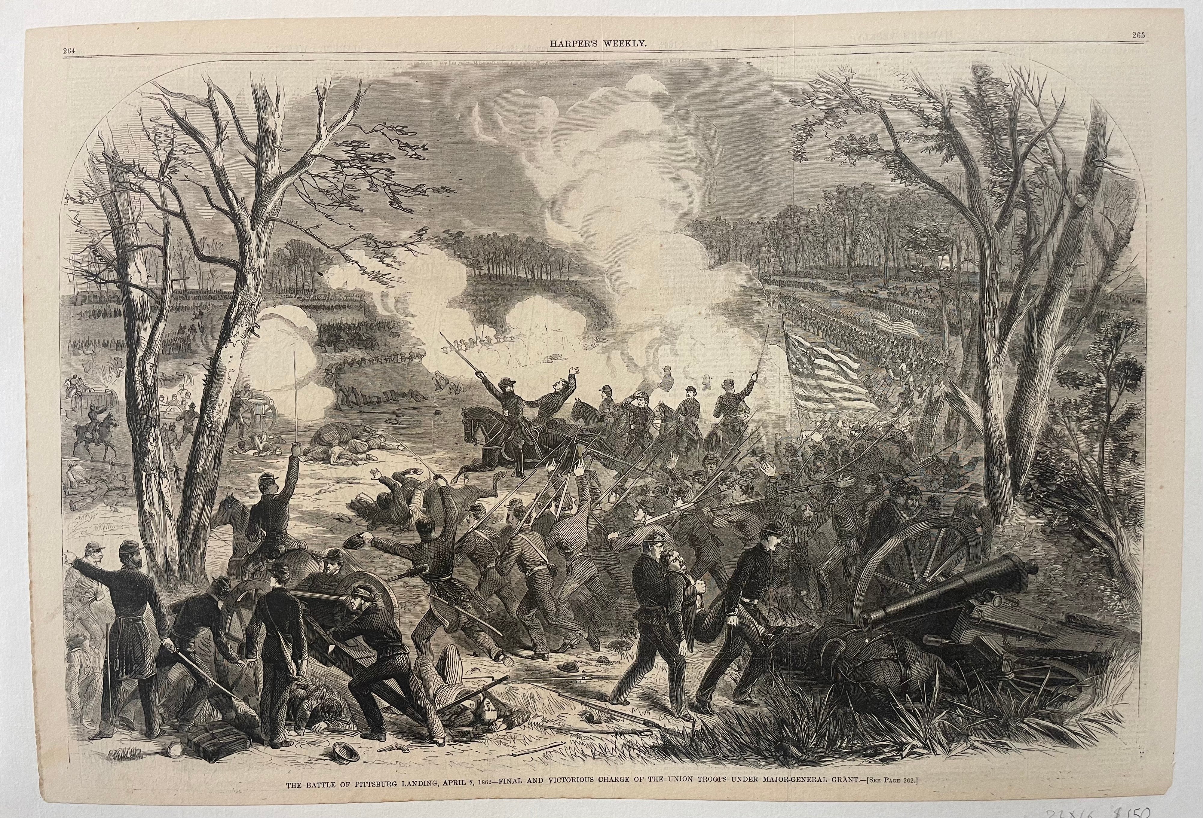 Harper's Weekly 'Battle of Pittsburg Landing' Illustration