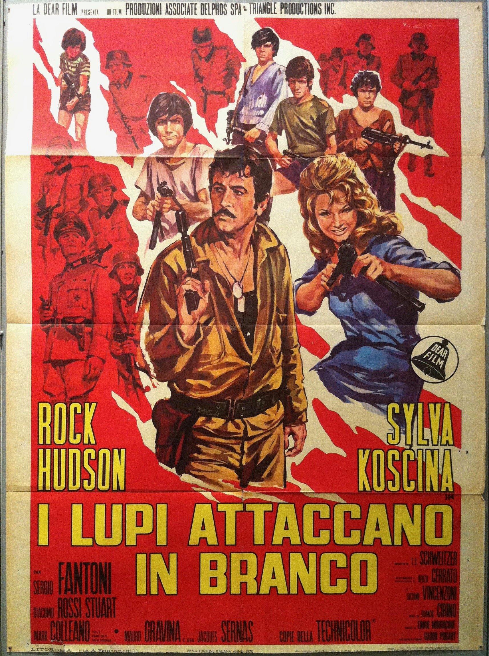 I Lupi Attacano In Branco - Poster Museum