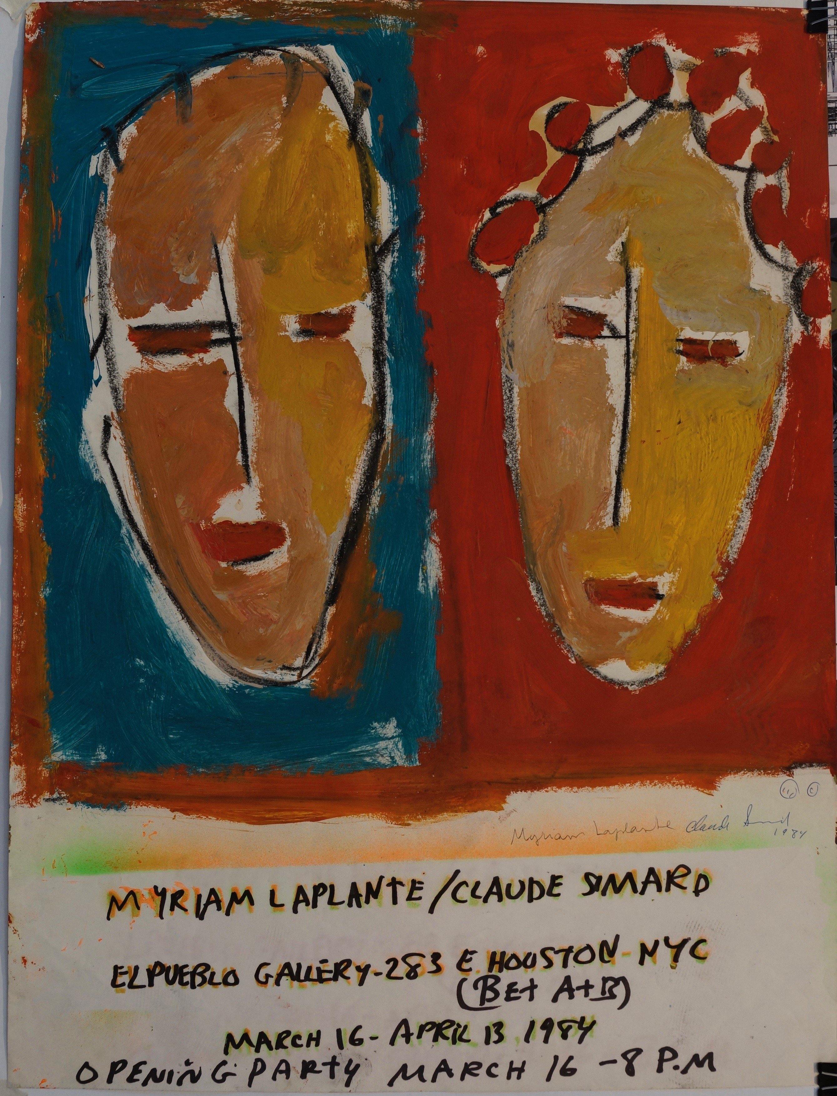 Myriam Laplante & Claude Simard Painting "Masks" - Poster Museum