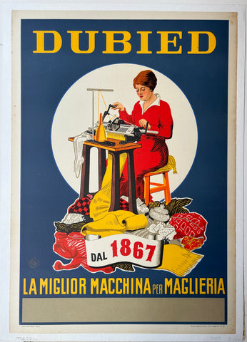 Link to Dubied La Miglior Macchina per Maglieria PosterItaly, c. 1950s Product