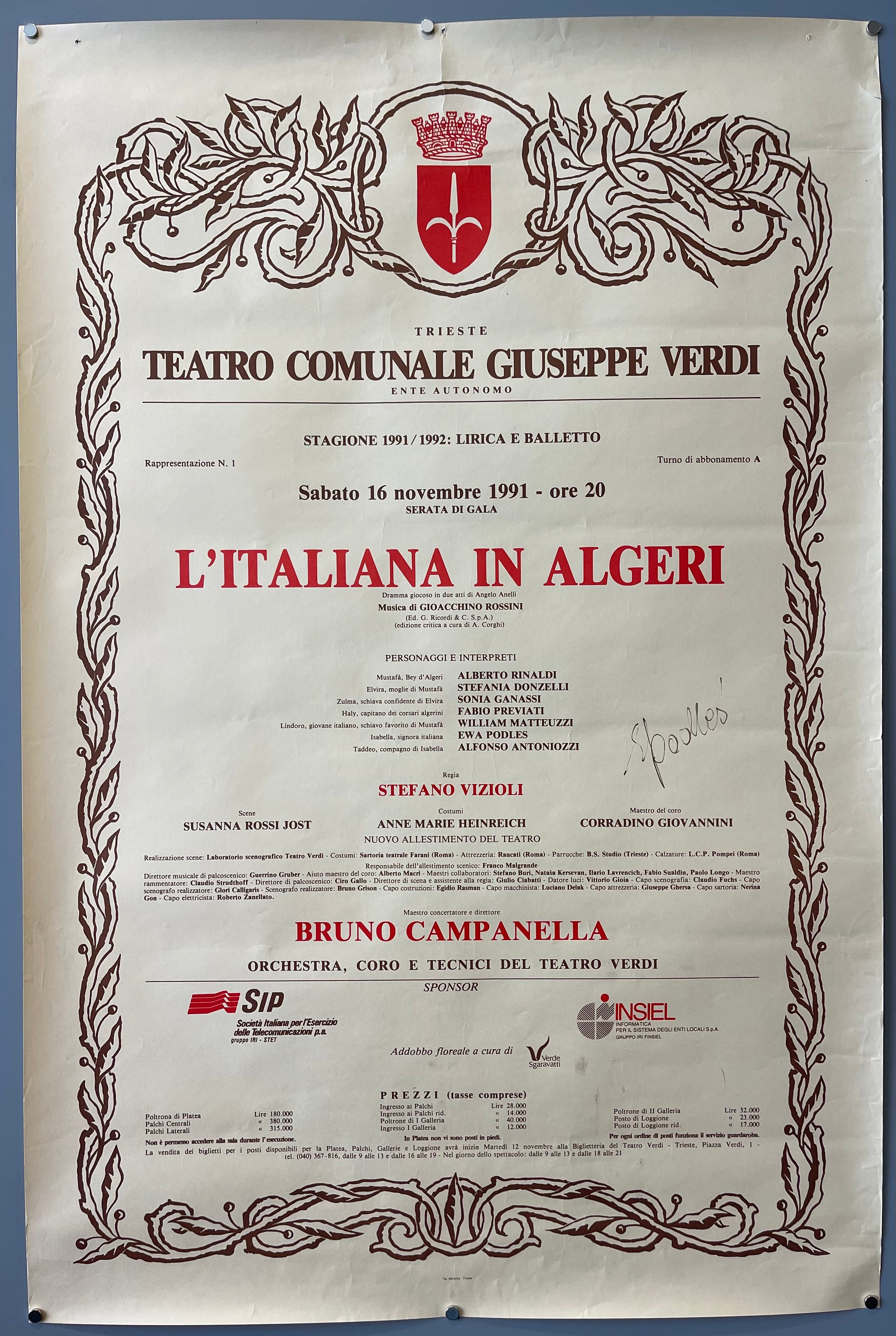 poster of an opera listing