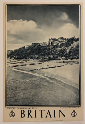 Link to Britain: "England - The Beach, Folkestone"✓Great Britain, C. 1950 Product