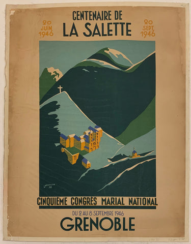 Link to  Centenaire de la Salette Poster ✓France, C. 1946  Product