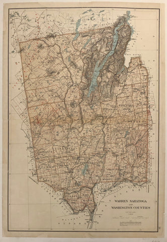 Link to Warren Saratoga and Washington Counties ✓United States c. 1895 Product