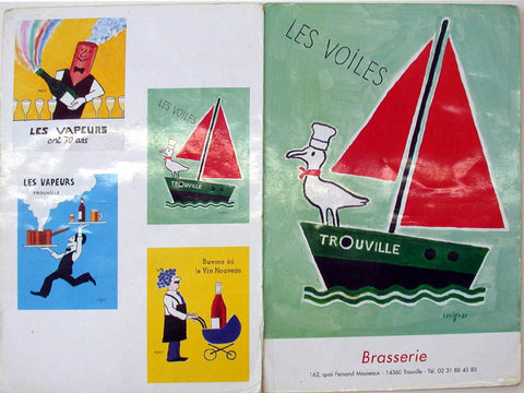 Link to  Menu Les Voiles Bird On Sail BoatRaymond Savignac  Product
