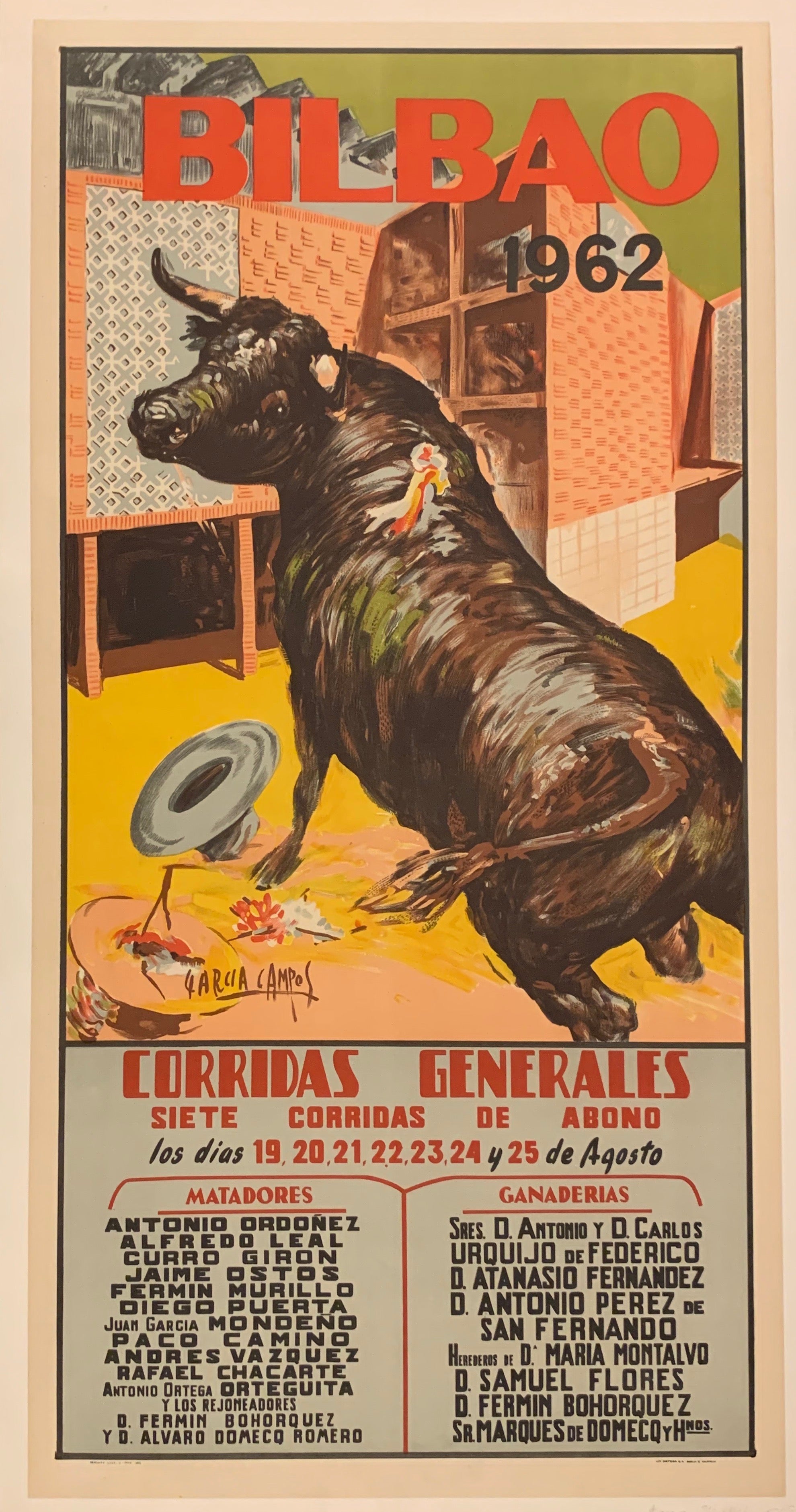Bilbao Bullfighting Poster ✓