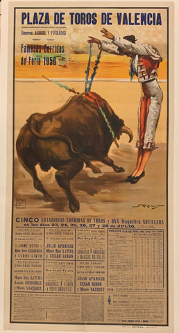 Link to  Plaza de Toros de Valencia Poster ✓Spain, 1956  Product