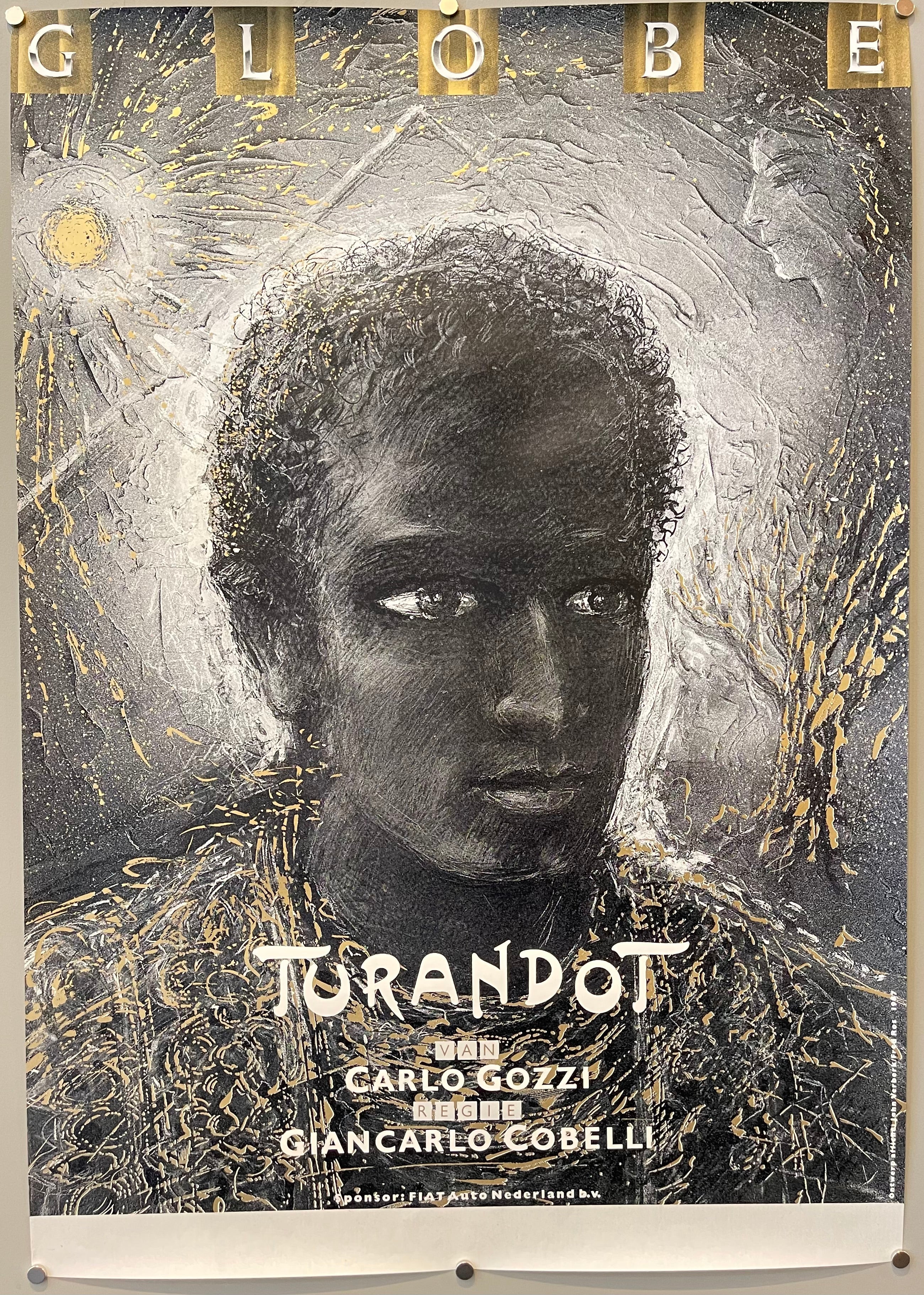 poster of a portrait of a man in black and white