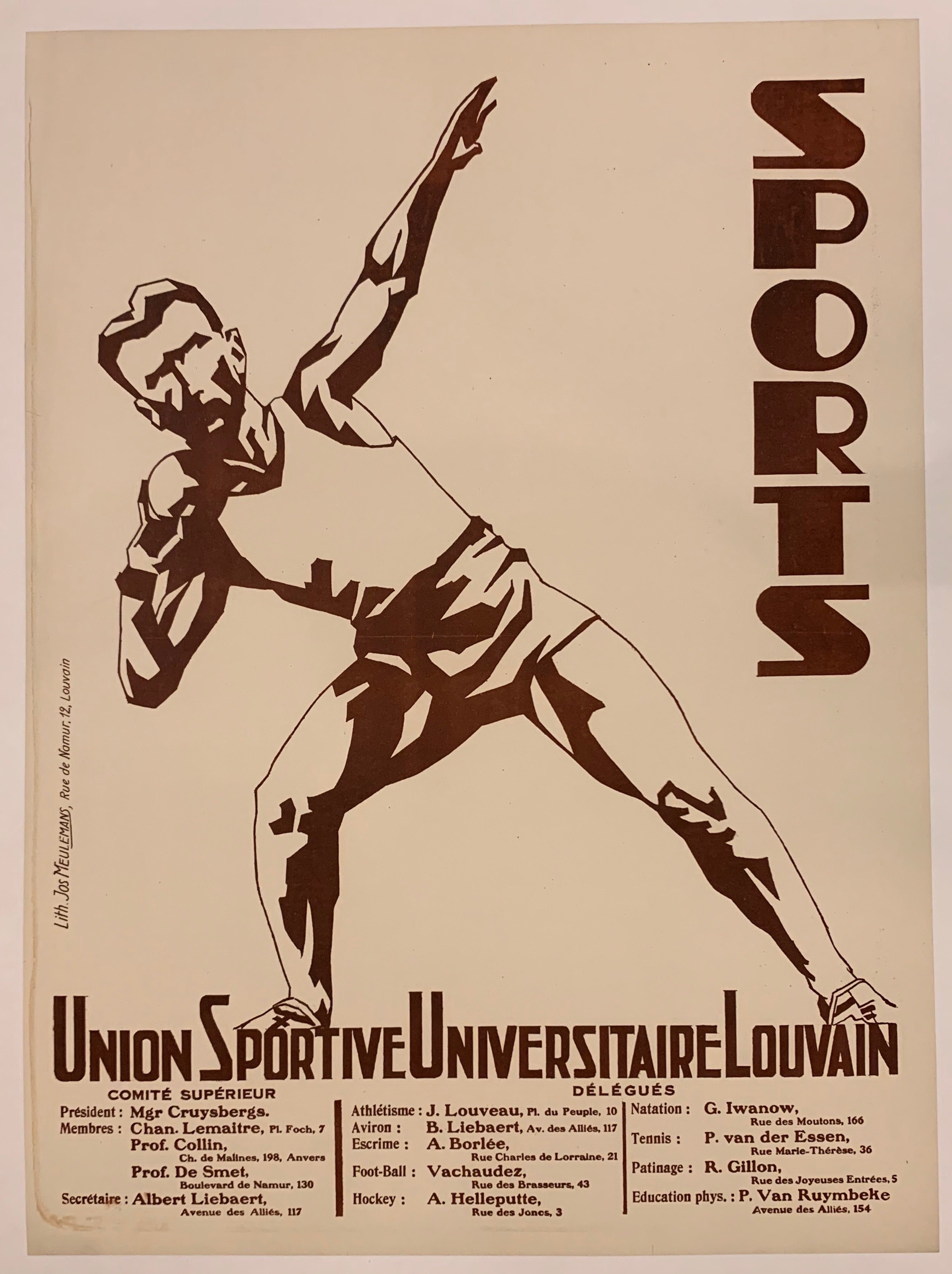 Union Sportive Universitaire Louvain Poster